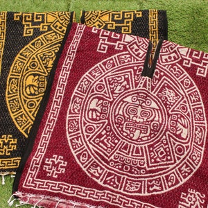 Aztec Calendar Mexican poncho Kid Size. Talla de Niño Poncho Mexicano de Calendario Azteca jorongo Cape Blanket Cape Ruana Tribal.
