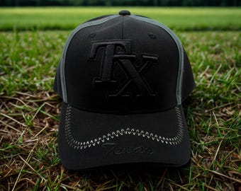 Gorra negra de Texas. Gorra de recuerdo de Texas. Gorra de béisbol del estado de Texas. Gorra Lone Star de Texas. Gorra del orgullo de Texas. Gorra de Texas. Gorra de Texas. Gorra de TX. Gorra Lone Star