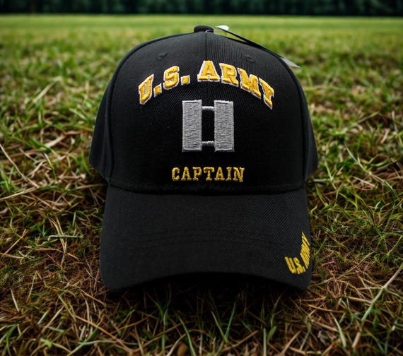 U.S. Army Captain Hat. Army Hat. Army Retired Hat. U.S Army Black