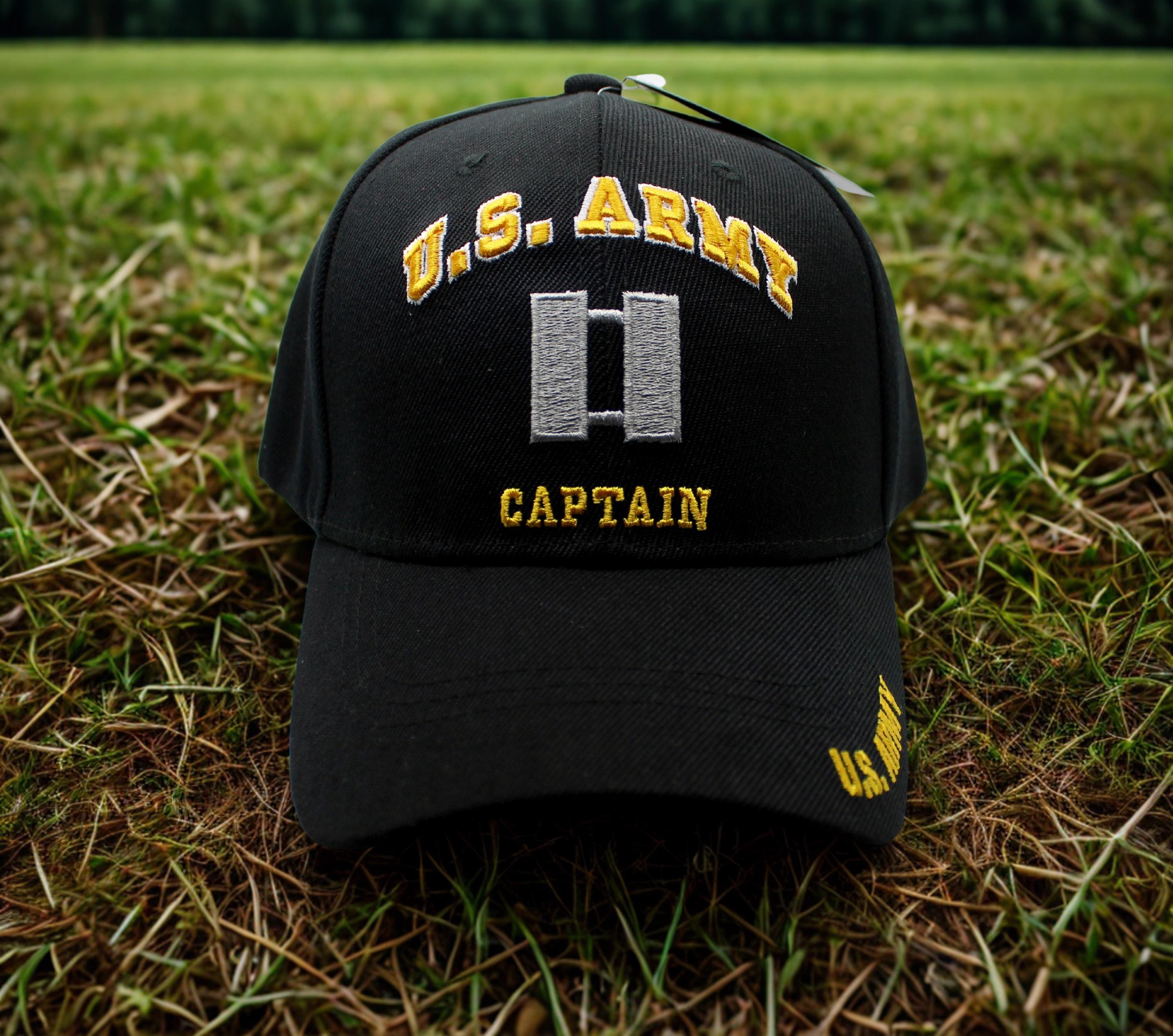U.S. Army Captain Hat. Army Hat. Army Retired Hat. U.S Army Black