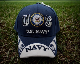 アメリカ海軍の帽子。刺繍入りのアメリカ海軍迷彩キャップ。海軍退役