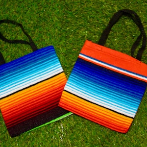 Plain Small Sarape Bag. Mexican Sarape Bag. Serape Multicolor Bag. Cute Little bag 7 by 7 inch. Bolsa de Sarape.