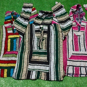 Mexican Baja Hoodie. Pullover Sweater a lot of colors. Size Medium. Kangurera Vintage Mexican Hoodie Sweater. Unisex Baja Jacket Sweater