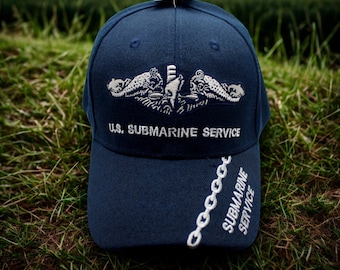 Navy Hat. Blue Embroidered Navy Submarine Force Cap. Navy Submarine Force Veteran Hat. U.S Navy Cap. Gift for Submariners. US Navy Hat