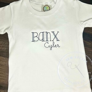 Boys embroidered monogram name shirt / toddler boy tee / gift for boy / tshirt for boy / boy’s tshirt monogrammed / birthday gift for boy