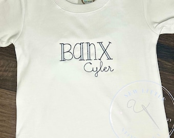Boys embroidered monogram name shirt / toddler boy tee / gift for boy / tshirt for boy / boy’s tshirt monogrammed / birthday gift for boy
