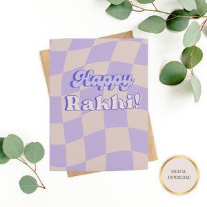 Carta Rakhi per fratello/Saluto felice Rakshabandhan//Carta Bhai Rakhi/Download digitale Rakhi