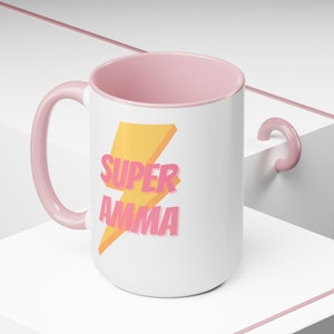 Desi Mom Gift Mug |South Asian Mom Mug |  Mother&#39;s Day Gift Desi | South Asian Pop Art  | Super Amma