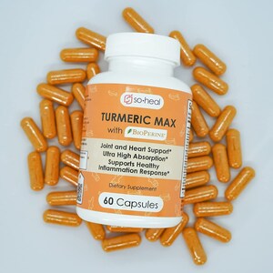 Turmeric Curcumin w/ Black Pepper (BioPerine), Ginger, Glucosamine, MSM - Joint Support for Inflammation, RA, Back, Knee, Finger Pains - USA