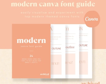 Modern Canva Font Guide Font Bundle for Small Business Editable Canva Template Luxury Small Business Branding