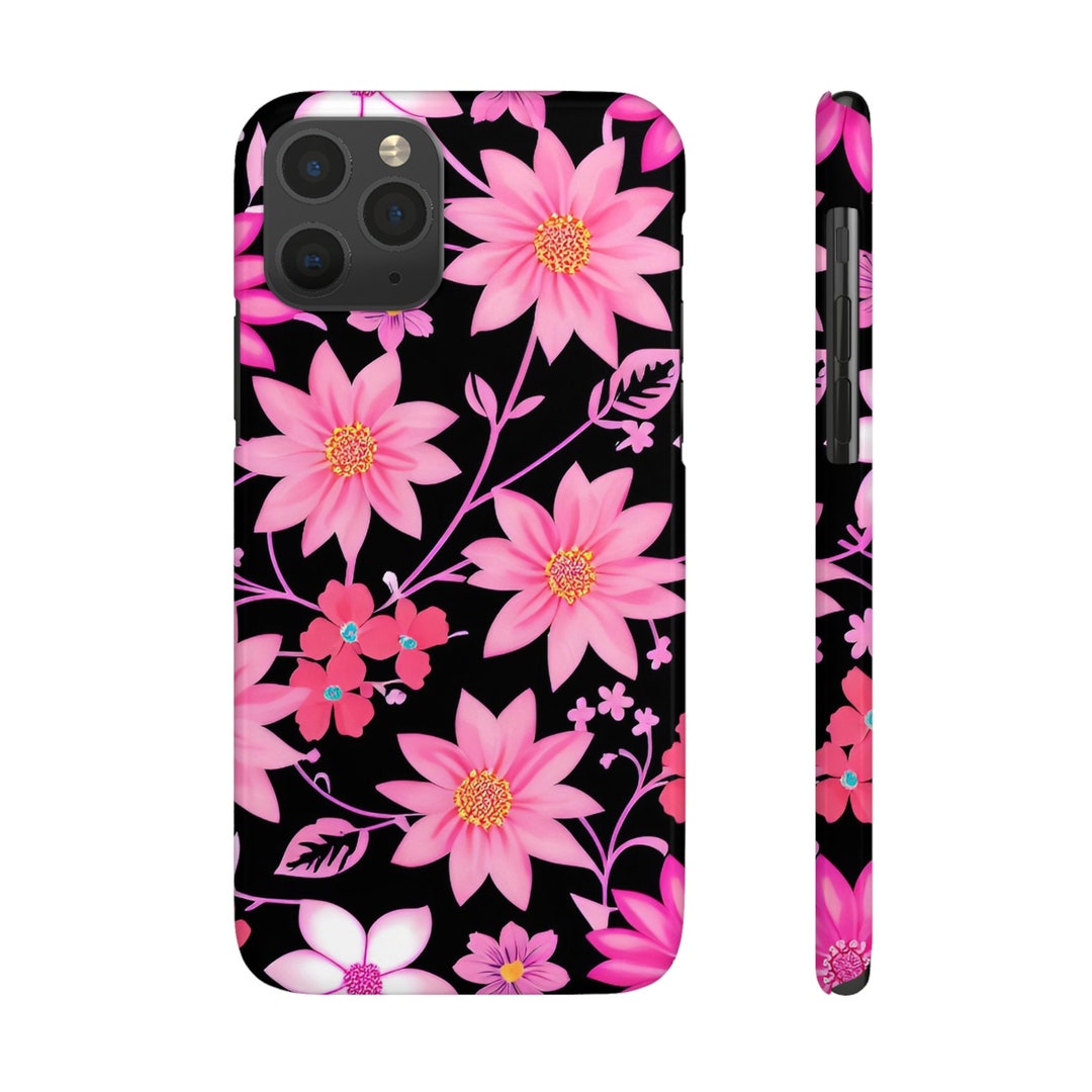 Pink Floral Girls Case Design Cute Iphone Cases Etsy
