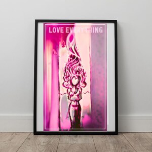 gift design pink motivation love wall art decoration