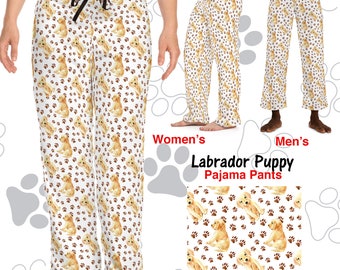 Labrador Puppy Pajama Pants, Dog Mom Gift, Bridesmaid Gift, Labrador Lover, Birthday Gift, Labrador Dad Mom, Labrador Mama, Pjs