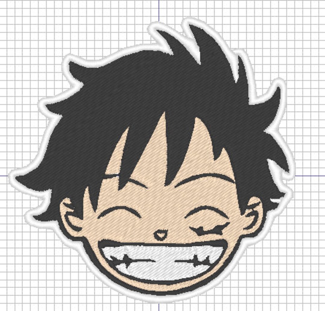 Luffy One Piece Embroidery File PES for Patches/patches Etsy