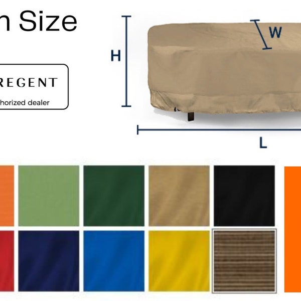 Regent by Eevelle USA Custom Size Rectangular Patio Furniture Cover 12 Colors