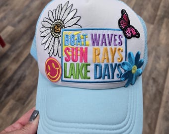 Lake days trucker hat