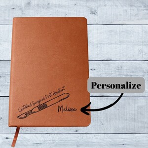 OP CSFA Leder Journal, personalisiertes Namensbuch, Geschenke für graduierte, maßgeschneidertes Notizbuch für CSFA, Geschenke für sie