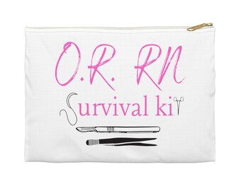 Zestaw przetrwania O.R. RN Survival Kit Pouch-Pink, , Słodka mała torebka dla pielęgniarek, Prezenty dla pielęgniarek, Zabawne prezenty dla pracowników służby zdrowia, Prezenty dla najlepszych przyjaciółek Scrub