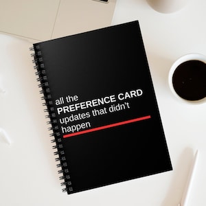 Carnet de notes à spirales avec carte de préférence - Cadeau pour collègue de travail avec une ligne ligné, cadeau amusant pour le meilleur ami de travail, cadeau de chirurgien, cahier de médecine pour étudiants