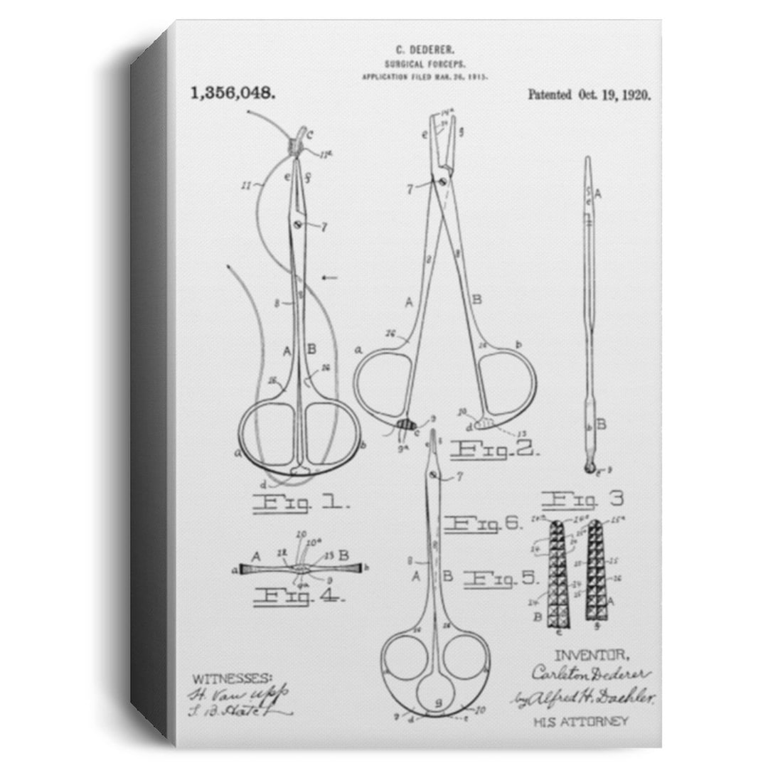 Surgical Forceps Needle Driver Portrait Canvas 1.5in Frame,medical