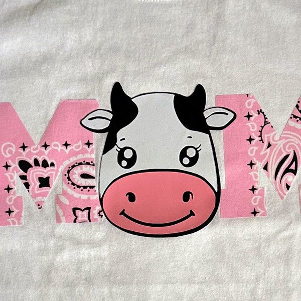 Coordinating MOM DAD Pink Barnyard Themed T-Shirt
