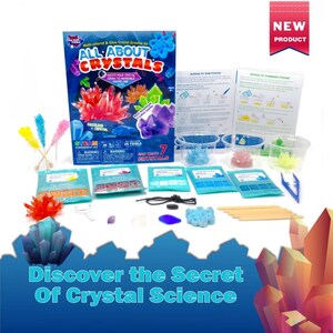Kids Multicolor Crystal Growing Kit Birthday Christmas Gift Ages 8+