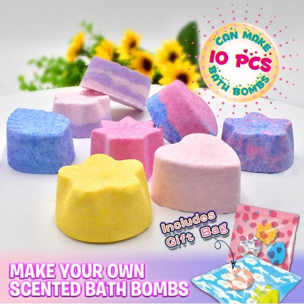 Magical DIY Bath Bombs Kit for Kids, Fun, Educational Craft Project, Perfect Birthday & Christmas Gift, Ages 8+, Bath Bomb Gift Set