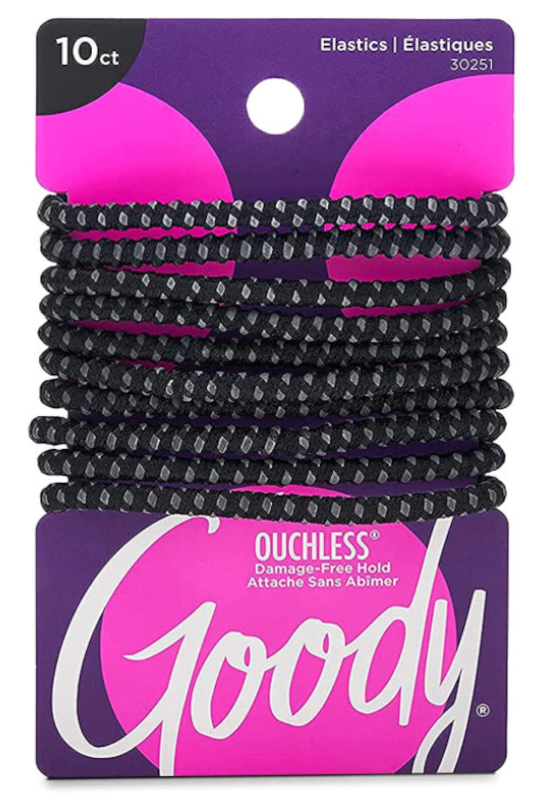 Goody Nonslip Womens Elastic Hair Tie 1 Count Black 4mm Etsy