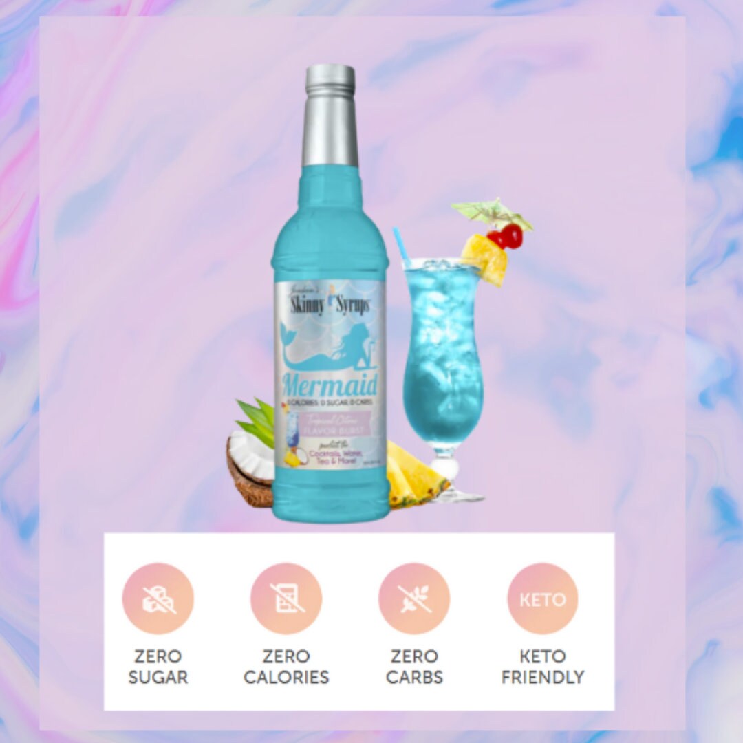 Jordan's Sugar Free Mermaid Skinny Syrups for Cocktails Etsy