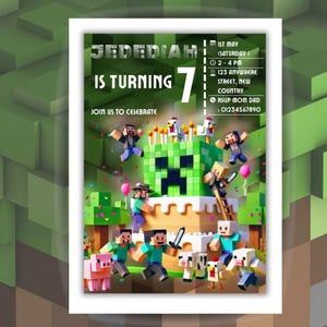 MAIN_CRAFT verjaardagsuitnodiging
