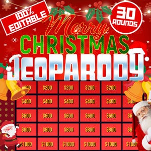 Juego de Jeopardy navideño en PowerPoint // Juego de Jeopardy navideño // Juegos navideños para Zoom // Juegos de Zoom // Juegos para Navidad / Juego familiar