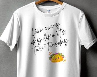 Camiseta gráfica de Taco Tuesday, camiseta para amantes de la comida