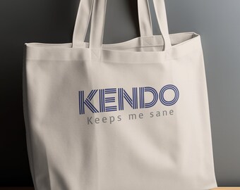 Kendo Keeps Me Sane Tote Bag: Martial Arts Gift
