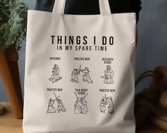 Funny Kendo Tote Bag, Martial Arts Gift