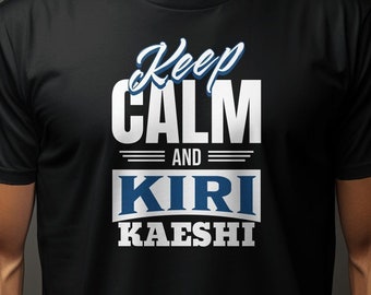 Keep Calm And Kiri Kaeshi Cool Kendo Shirt in Black, Unique Gift for Kendo Lovers, Martial Arts Inspired Tee