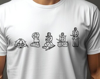Getting Ready for Keiko Funny Kendo Shirt Gift, Evolution of a Kendoka Tee, Japanese Martial Arts Shirt, Gift for Martial Arts Lovers