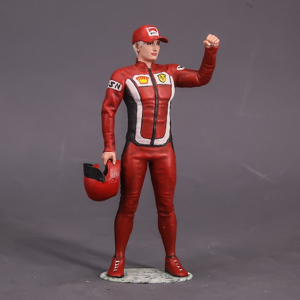 Scale Figure handpainted / Unpainted resin man racer with helmet guy in 1/24 1/32 1/18 1/43