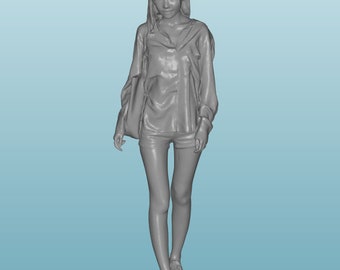 Scale Unpainted resin Figure woman girl in 1/24 1/32 1/18 1/43 1/72 1/64