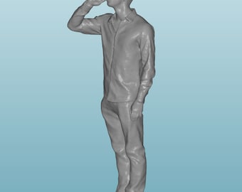 Scale Unpainted resin Figure man boy guy in 1/24 1/32 1/18 1/43 1/72 1/64
