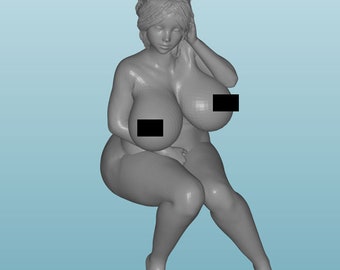 Scale Unpainted resin Figure sitting woman girl in 1/24 1/32 1/18 1/43 1/72 1/64