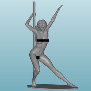 Skala Omålad hartsfigur poledance kvinna flicka i 1/24 1/32 1/18 1/43 1/72 1/64