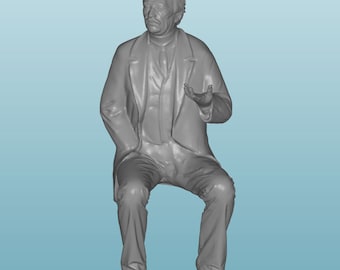 Scale Unpainted resin sitting Figure in pantsuit man boy guy in 1/24 1/32 1/18 1/43 1/72 1/64