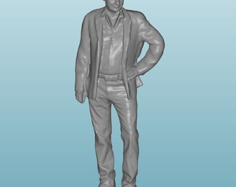 Scale Unpainted resin Figure a bald man boy guy in 1/24 1/32 1/18 1/43 1/72 1/64