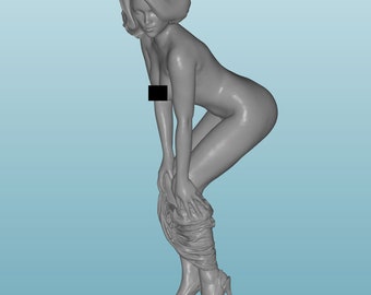 Scale Unpainted resin Figure undressing woman girl in 1/24 1/32 1/18 1/43 1/72 1/64