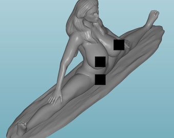 Unpainted Resin Figurine: Yoga Woman, Various Scales