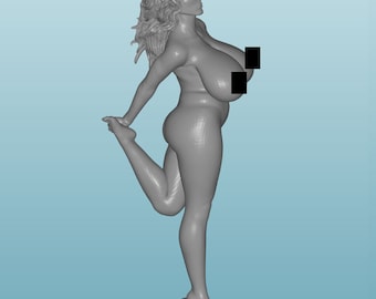 Scale Unpainted resin Figure yoga woman girl in 1/24 1/32 1/18 1/43 1/72 1/64