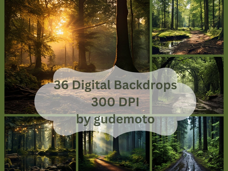 Woodsy Digital Background Mega Bundle | Background Digital Images ...