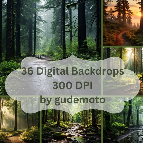 Woodsy Digital Background Mega Bundle | Background Digital Images | Forest Digital Backdrops | Photoshop Overlays | Photography | PS Overlay