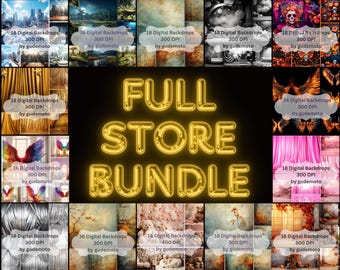 1000+ Digital Backdrops | FULL STORE Digital Background Mega Bundle | Background Digital Images | Photoshop Overlays