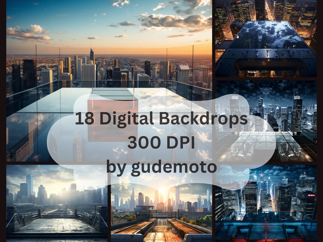 Skyline Digital Backgrounds | City Digital Background | Urban Digital ...